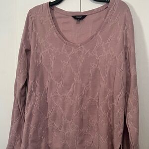 Long sleeve rose color simple Vera shirt